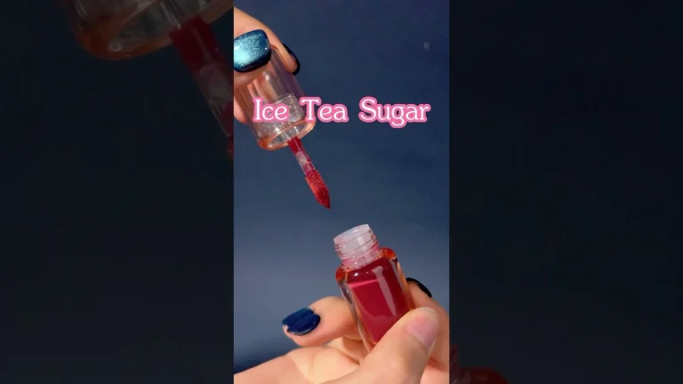 lip gloss ice tea sugar